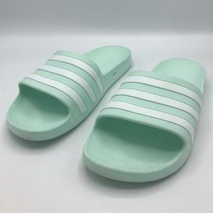 Mint Green Adidas Slide Sandals